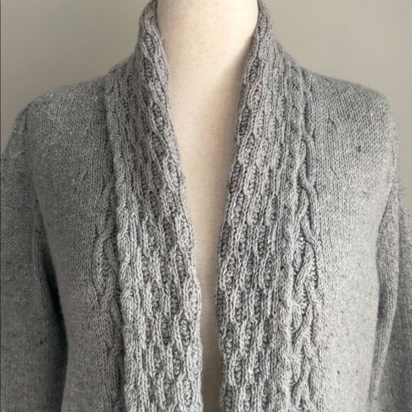 IrelandsEye Dublin Wool Cashmere Silk Cardigan Gray Women’s Made in Ireland Sz.S - Picture 4 of 12